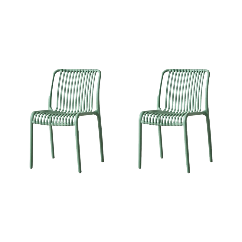 Set de 2 Sillas Terra, Color Verde Olivo, con Espaldar
