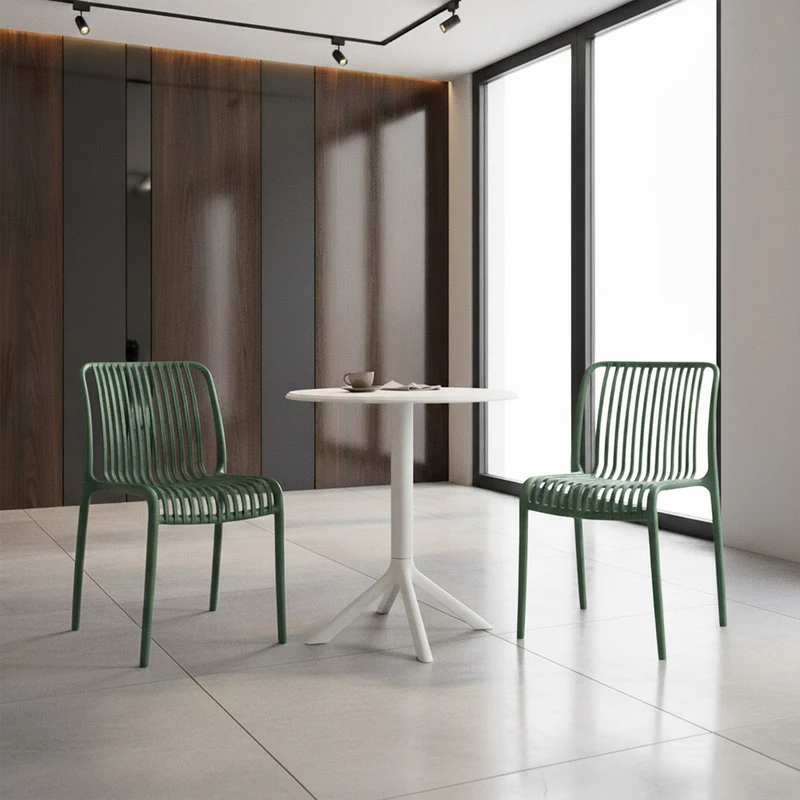 Set de 2 Sillas Terra, Color Verde Olivo, con Espaldar