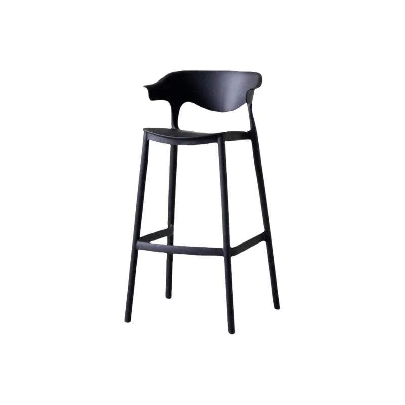 Set de 2 Sillas para Bar Elena, Color Negro, Diseño Moderno