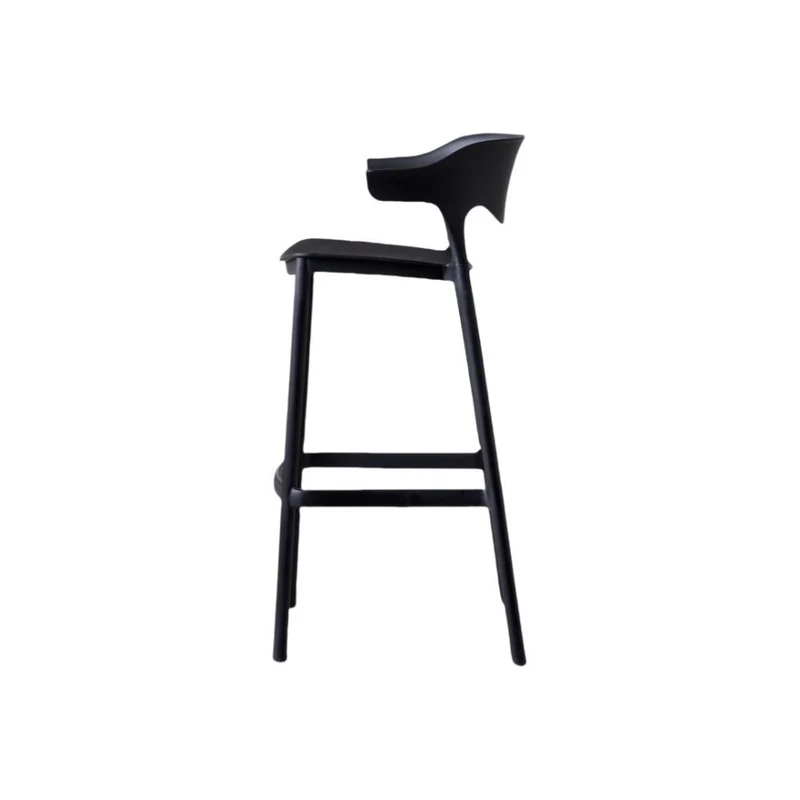 Set de 2 Sillas para Bar Elena, Color Negro, Diseño Moderno