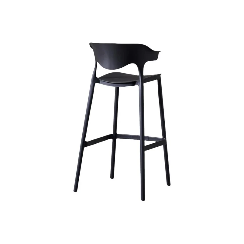 Set de 2 Sillas para Bar Elena, Color Negro, Diseño Moderno