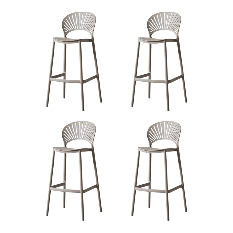 Set de 4 Sillas para Bar Paraíso, Color Taupe, Diseño Moderno
