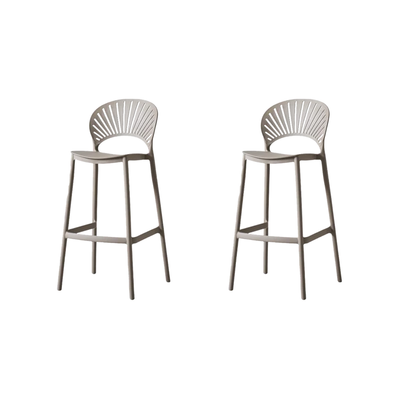 Set de 2 Sillas para Bar Paraíso, Color Taupe, Diseño Moderno