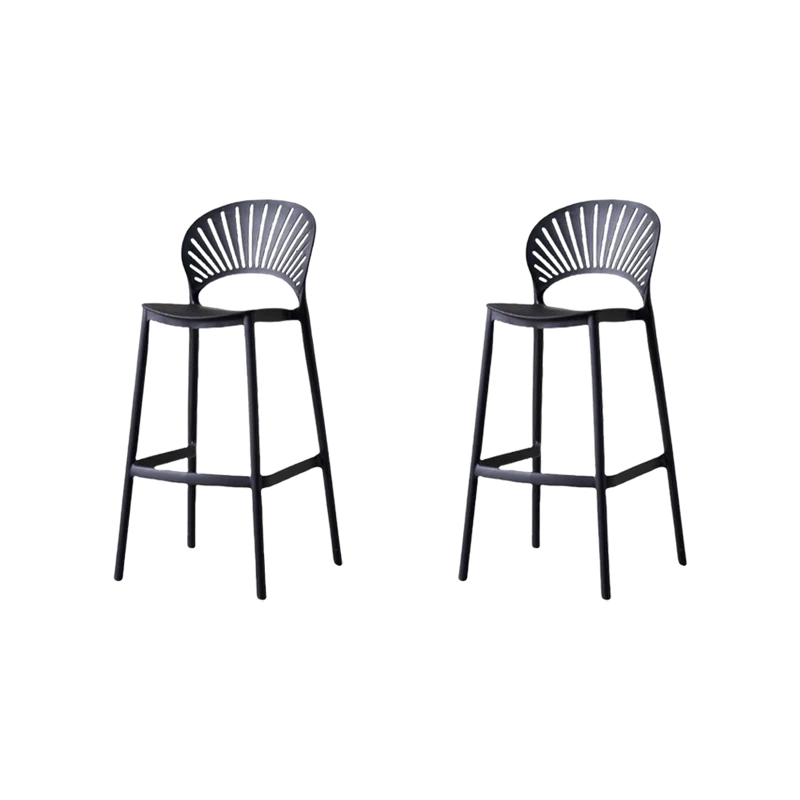 Set de 2 Sillas para Bar Paraíso, Color Negro, Diseño Moderno