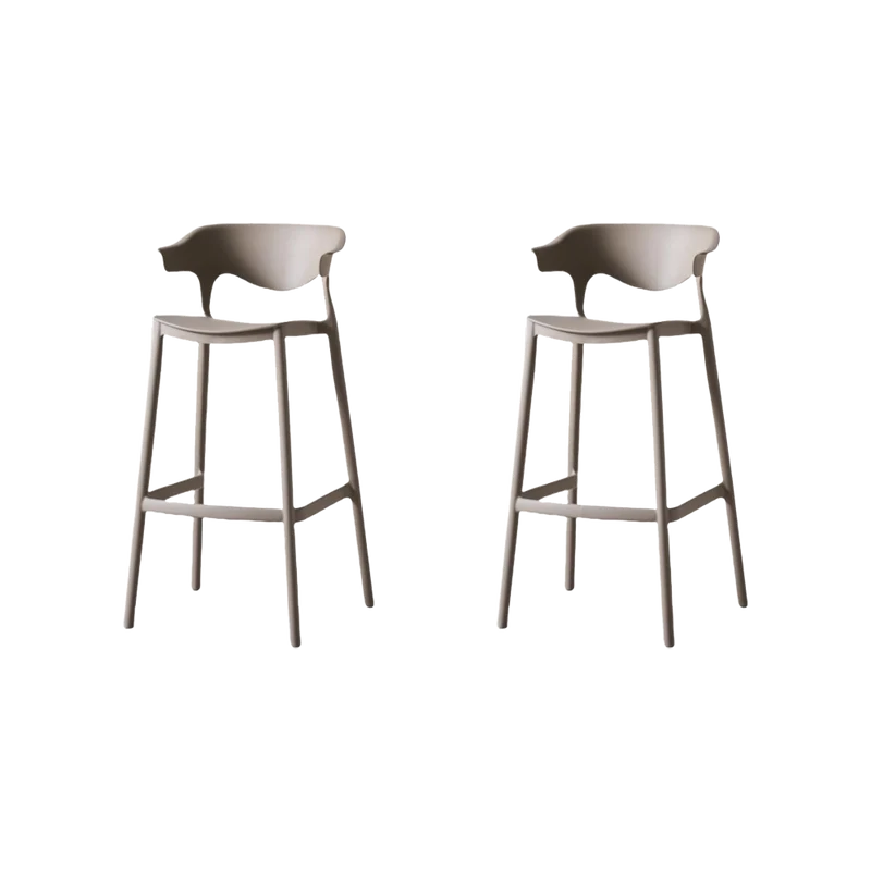 Set de 2 Sillas para Bar Elena, Color Taupe, Diseño Moderno