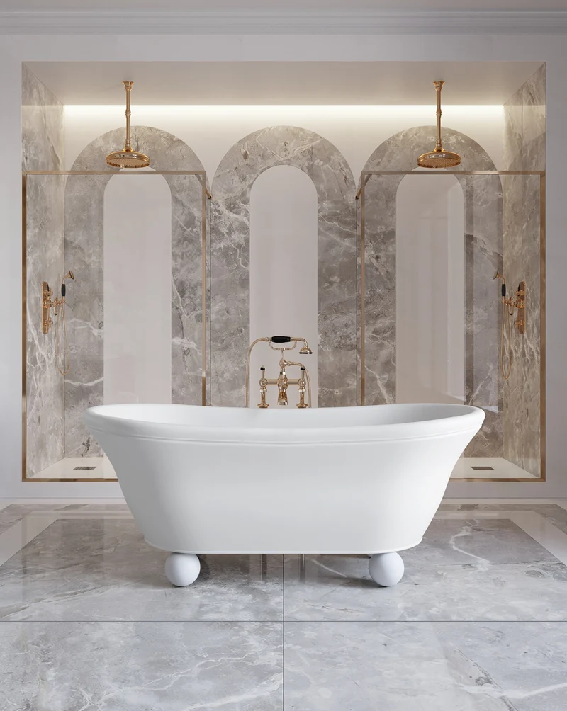 Bañera exenta Aurora Bijoux White