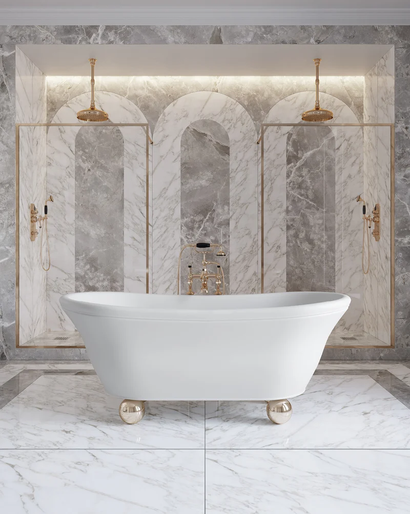 Bañera exenta Aurora Bijoux White