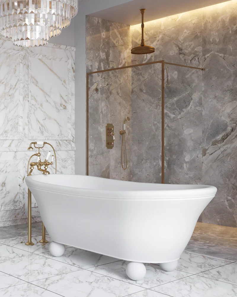 Bañera exenta Aurora Bijoux White