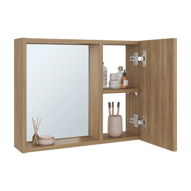 Gabinete de Baño Alessi, Fresno Europeo, con Especio para Guardar Objetos de Aseo Personal