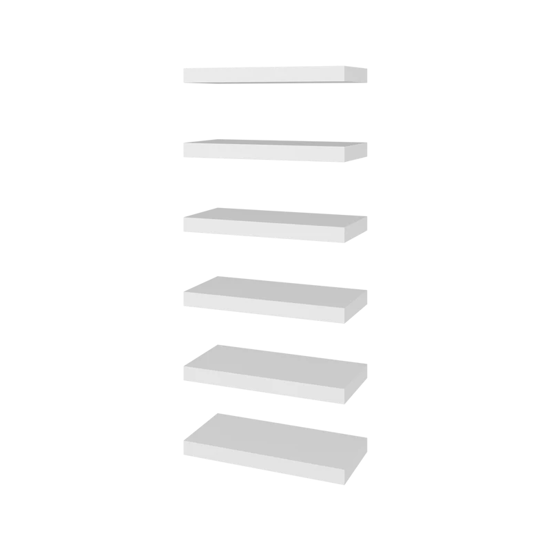 Repisa Flotante Lira X2, Blanco Duqueza, con Espacio para Ubicar Objetos ZF