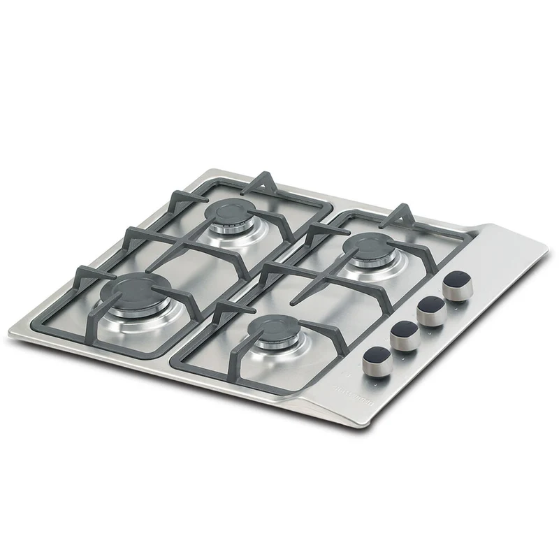 Estufa de Empotrar Challenger 4 Puestos Gas Natural, Plateado