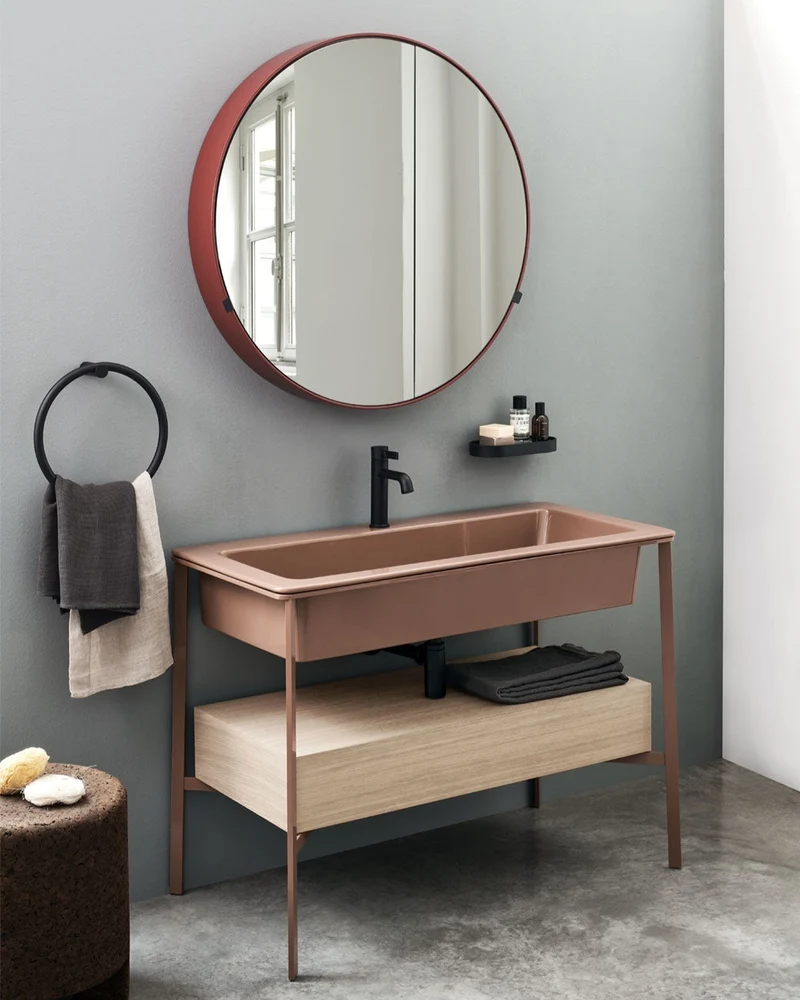 Mueble de lavabo con estructura Catino Rectangular
