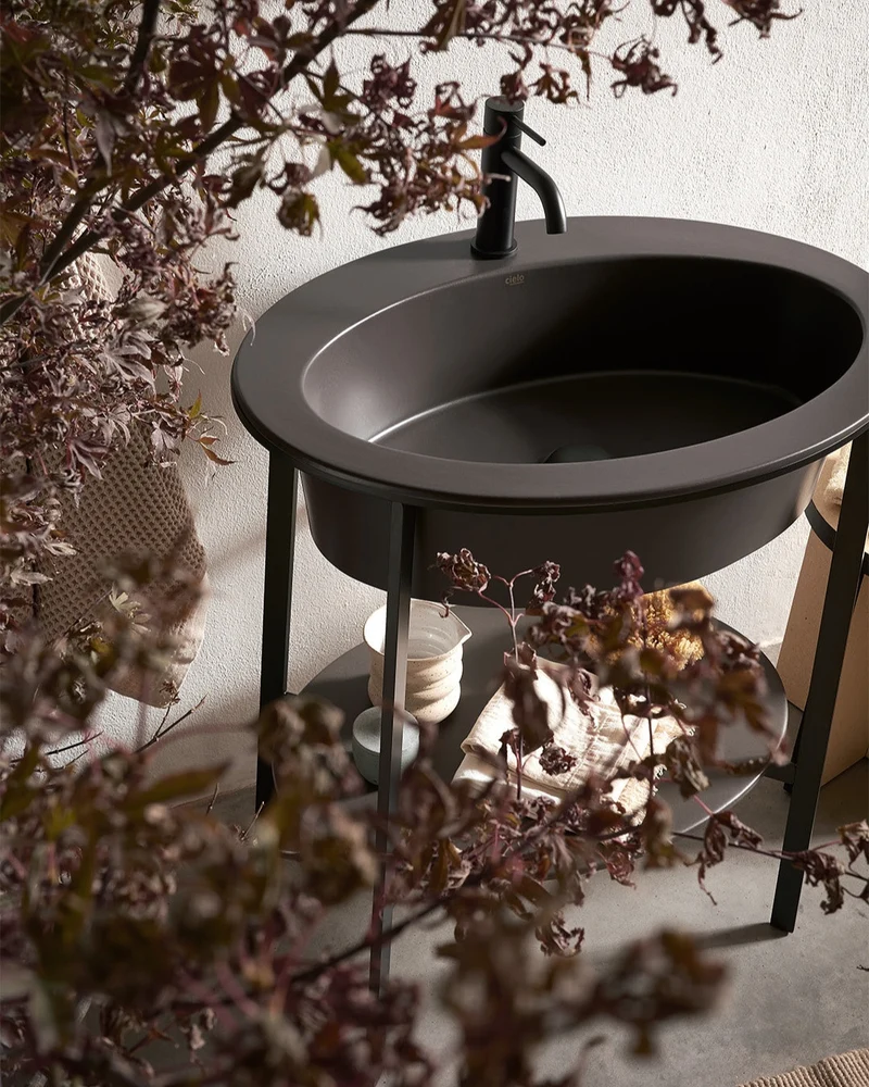 Mueble de lavabo con estructura Catino Ovalado