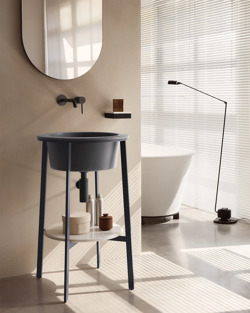 Mueble de lavabo con estructura Catino Redondo