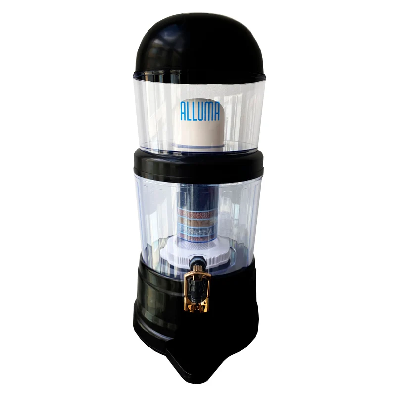 Filtro Purificador de Agua Alluma 14 Litros Minerales Negro Sm-203