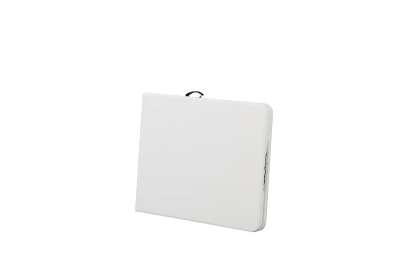 Mesa Auxiliar de Sala Plegable Print, Blanco, con Patas Metálicas