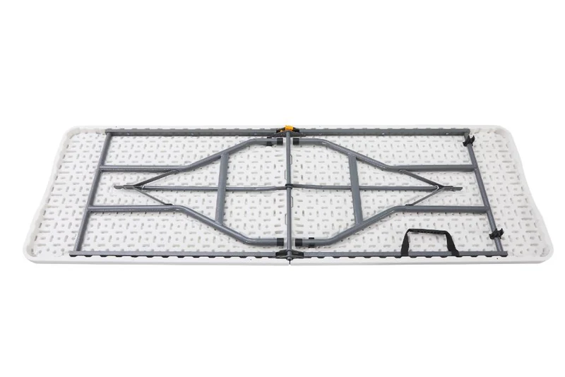 Mesa Auxiliar de Sala Plegable Print, Blanco, con Patas Metálicas