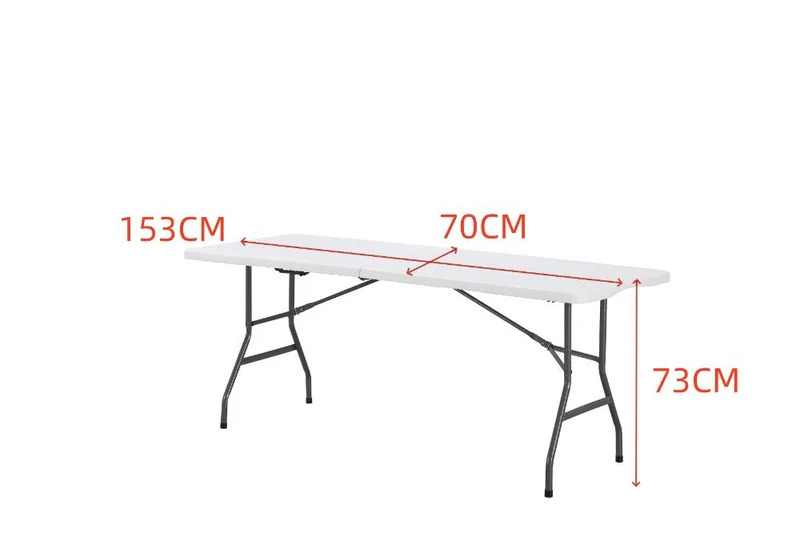 Mesa Auxiliar de Sala Plegable Print, Blanco, con Patas Metálicas