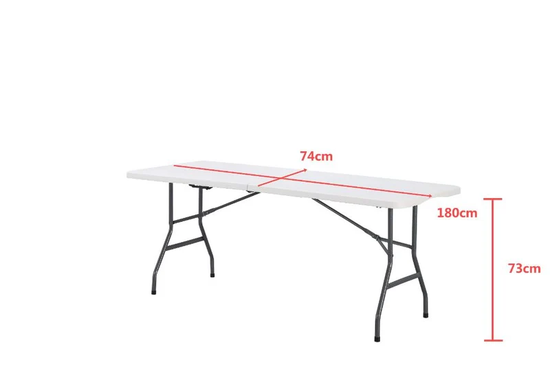 Mesa Auxiliar de Sala Plegable Monac, Blanco, con Patas Metálicas