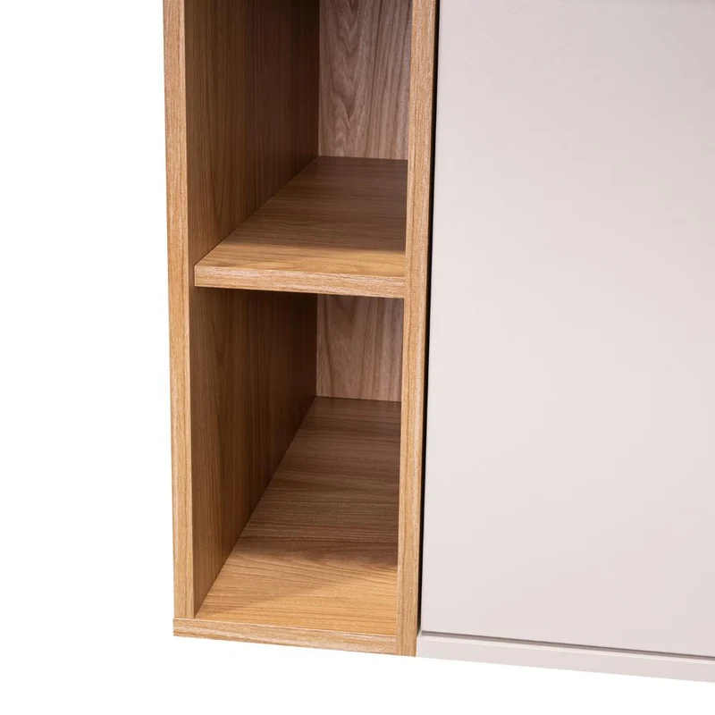 Mueble para Lavamanos Suns, Capri y Fresno Europeo, Incluye Lavamanos Corona en Porcelana Sanitaria
