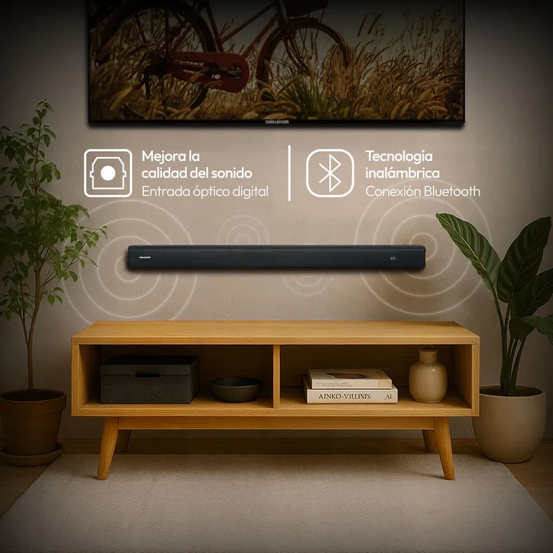 Barra de Sonido 30W Challenger, Negro