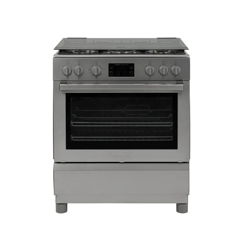 Estufa de Piso a Gas Propano con Horno en Acero Inox, Negro
