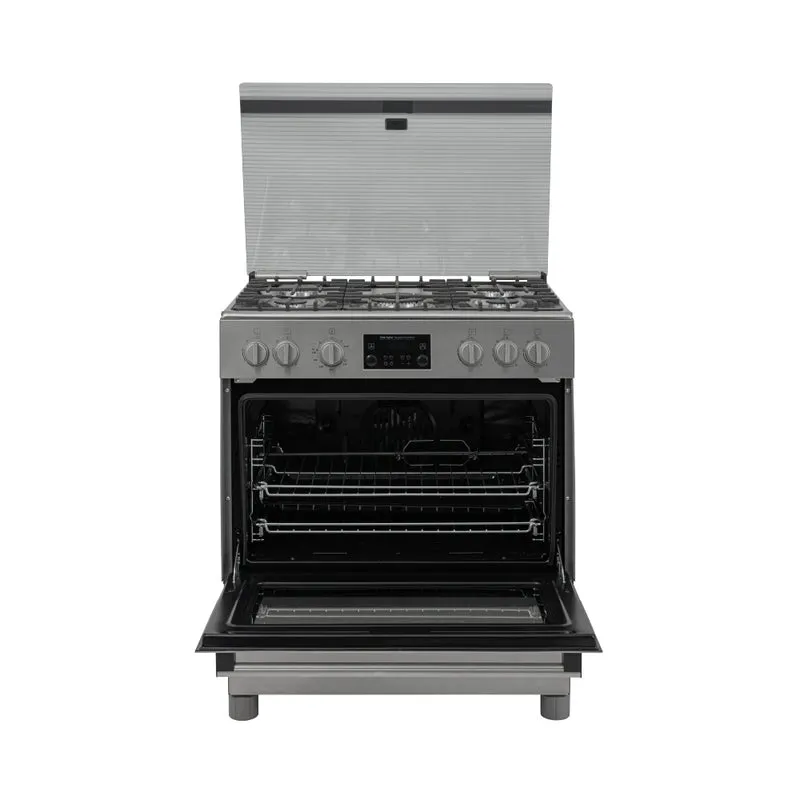 Estufa de Piso a Gas Propano con Horno en Acero Inox, Negro