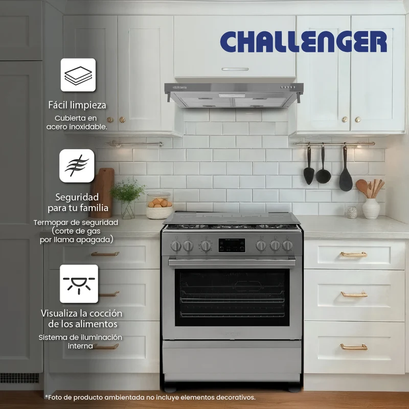 Estufa de Piso a Gas Propano con Horno en Acero Inox, Negro