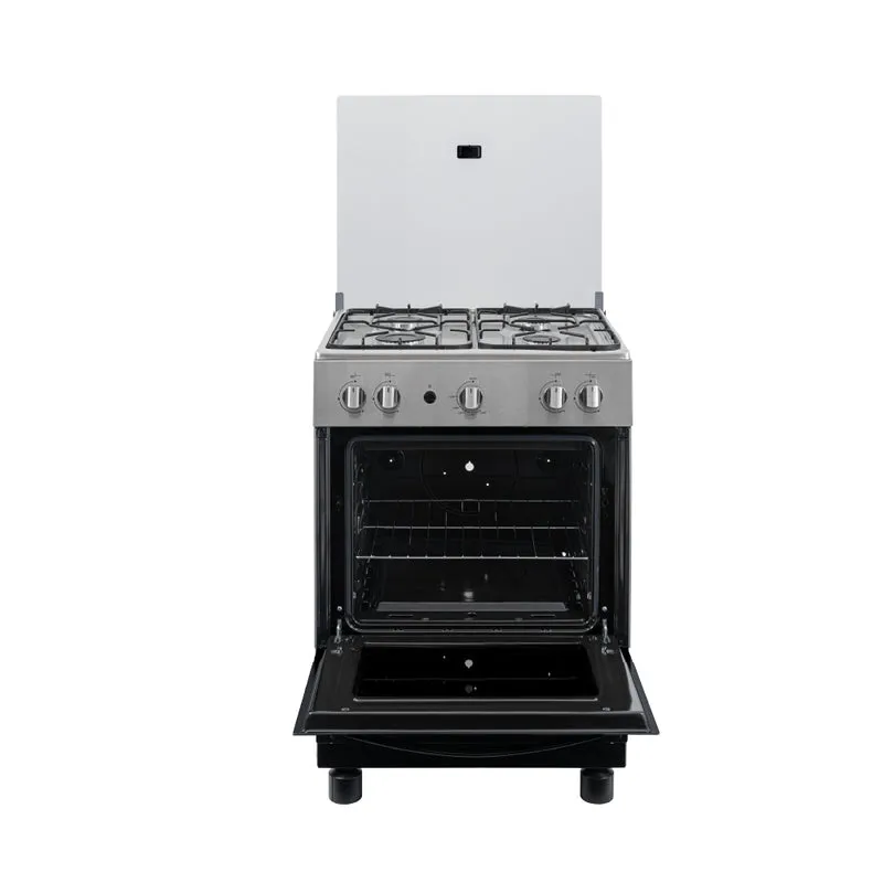 Estufa de Piso 60 cm a Gas Propano con Horno en Acero Inox, Negro