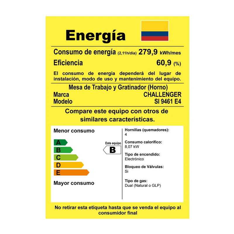 Estufa de Piso 60 cm a Gas Propano con Horno en Acero Inox, Negro