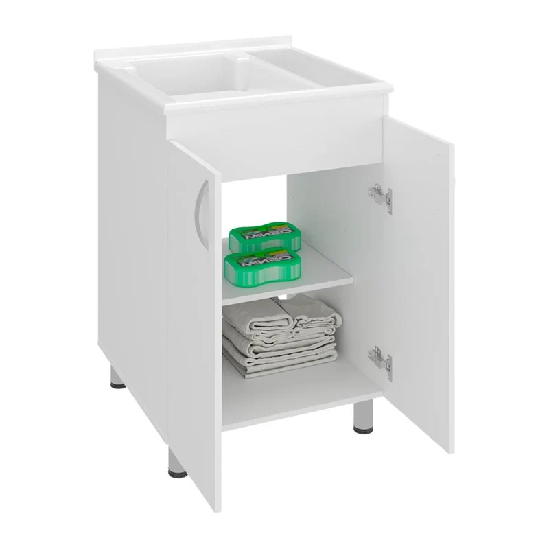 Mueble de Lavado Independiente Fowel, Kronos Blanco, Incluye Lavadero No Grifería ZF