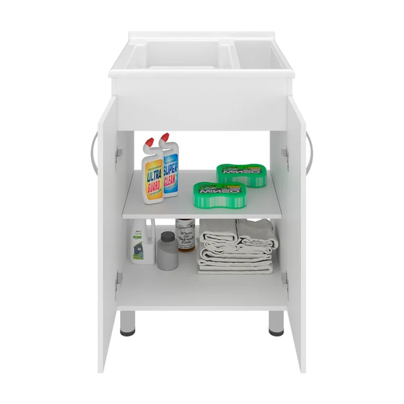 Mueble de Lavado Independiente Fowel, Kronos Blanco, Incluye Lavadero No Grifería ZF