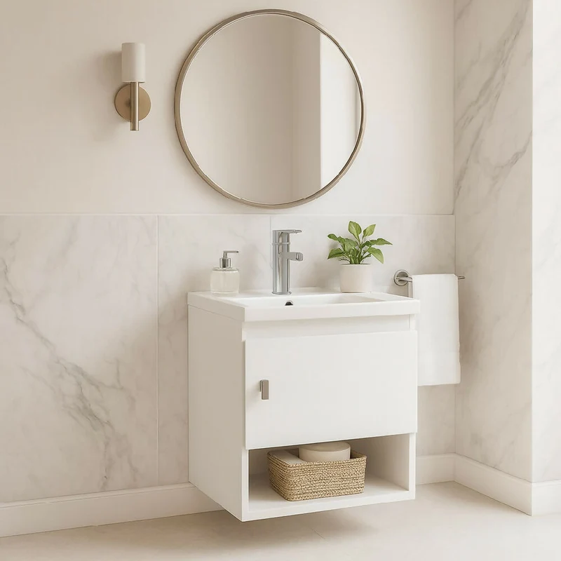 Mueble de Baño con Lavamanos Linz - Blanco
