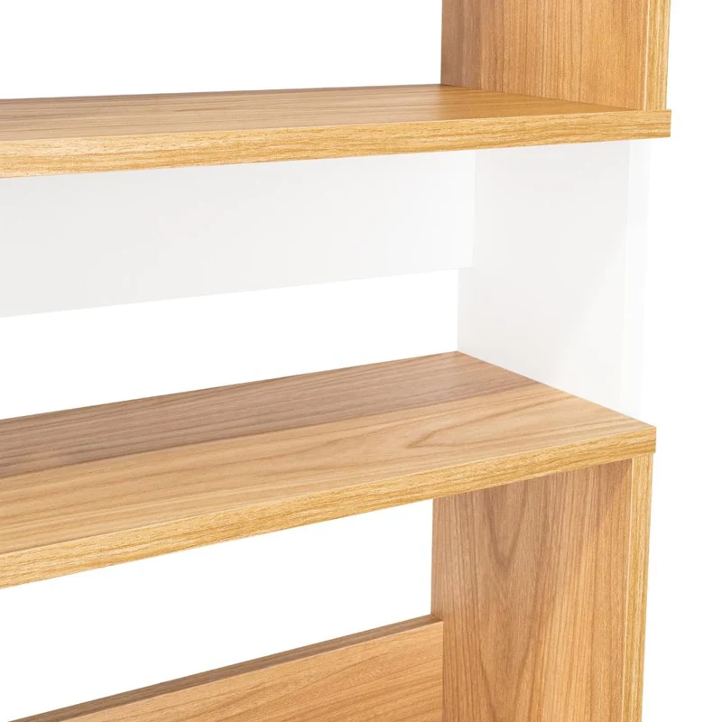 Gabinete de Baño Sensei Eco, Blanco Duqueza y Fresno Europeo, con Superficies para Ubicar Objetos