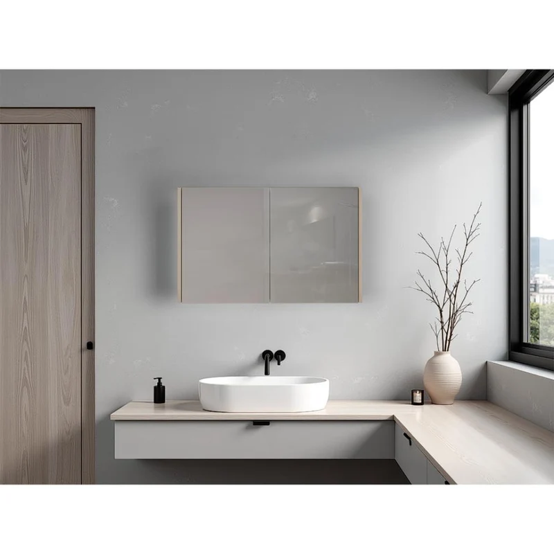 Gabinete de Baño Agni, Cartagena, con Dos Puertas y Espacio para Almacenar Objetos ZF
