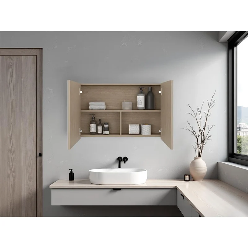 Gabinete de Baño Agni, Cartagena, con Dos Puertas y Espacio para Almacenar Objetos ZF