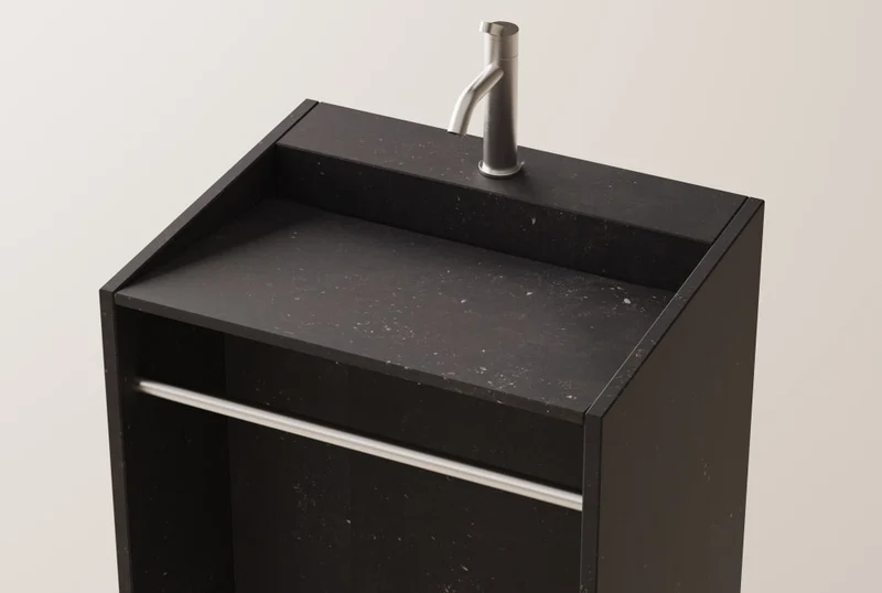 Lavabo tótem Face à Face con toallero