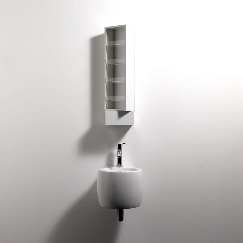 Lavabo suspendido de cerámica Cheese