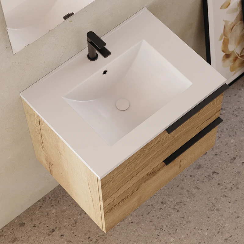 Meuble de salle de bain 60cm - 2 tiroirs - KING