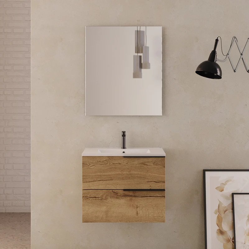 Meuble de salle de bain 60cm - 2 tiroirs - KING