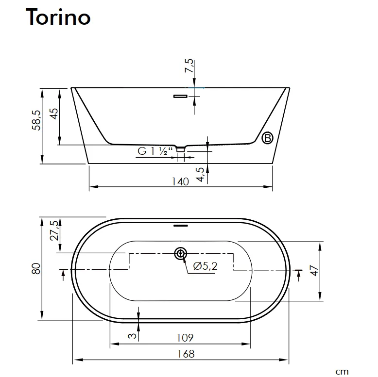 Bañera exenta TORINO | SANYCCES