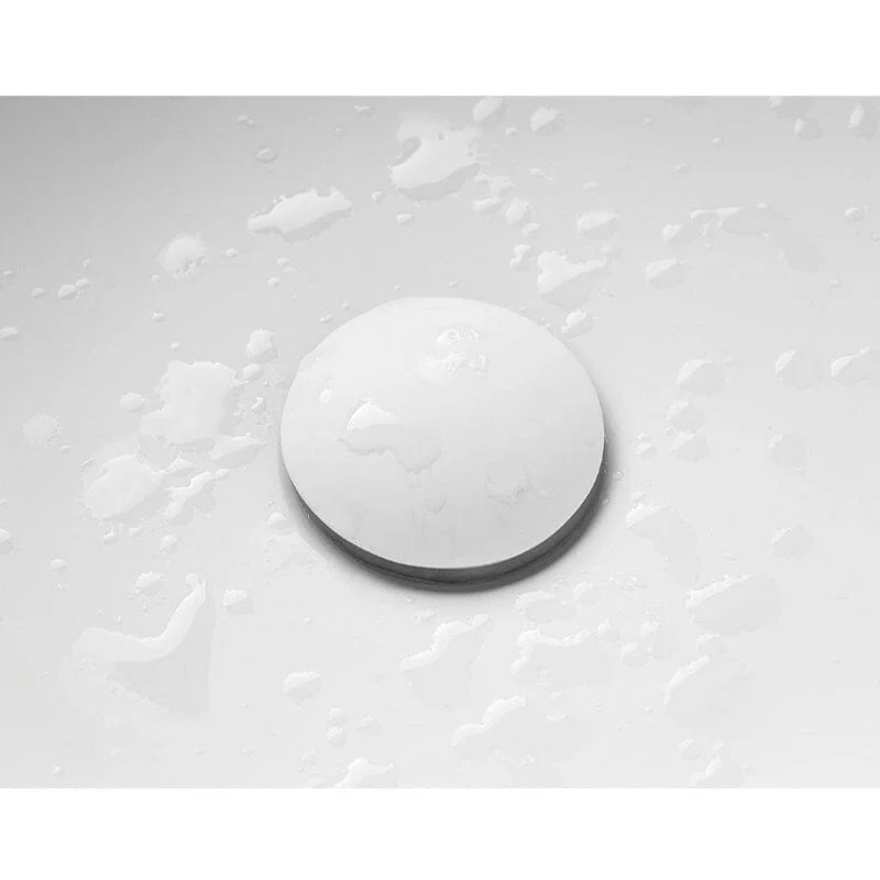 Lavabo blanco mate sobre encimera redondo BOL Ø41cm marmol cultivado