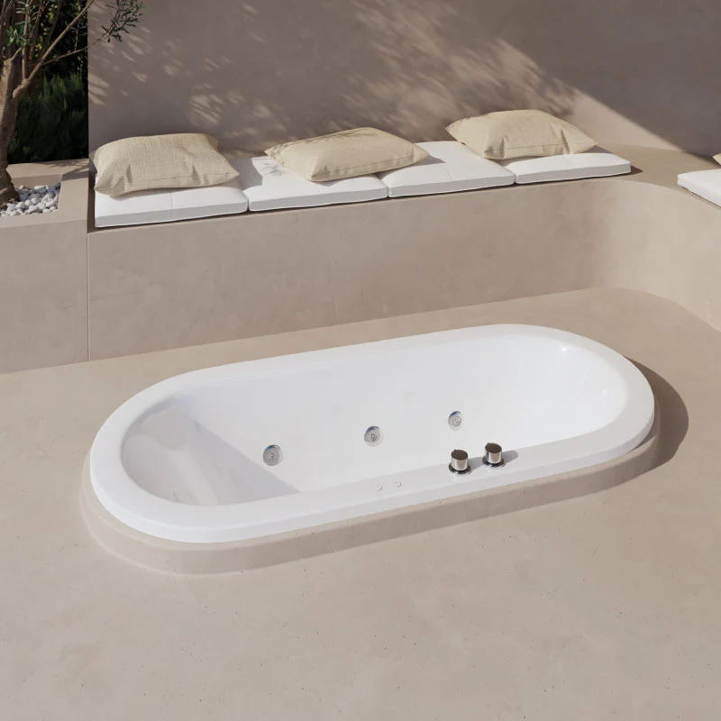 Bañera de hidromasaje ovalada LOFT blanca SANYCCES