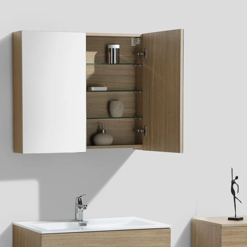 Armario espejo baño 80cm MONTADO SIENA