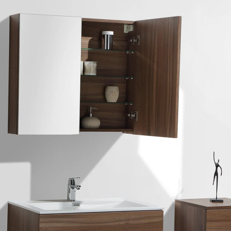 Armario espejo baño 80cm MONTADO SIENA