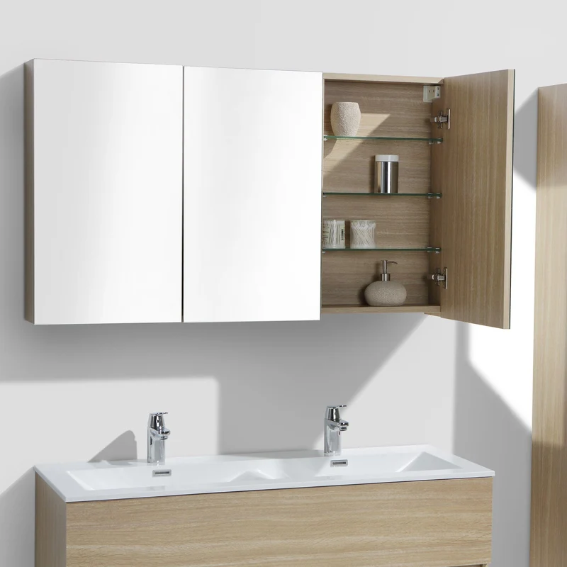 Armario espejo baño 120cm MONTADO SIENA