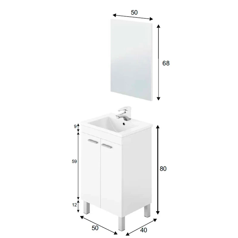 Mueble de baño barato Koncept con lavabo