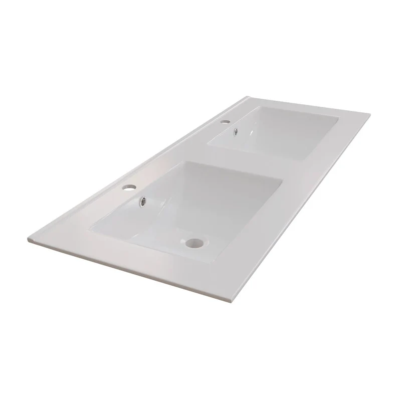 Lavabo doble seno sobre mueble Qoor
