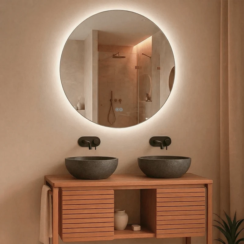 Espejo redondo retroiluminado 80cm Hermes