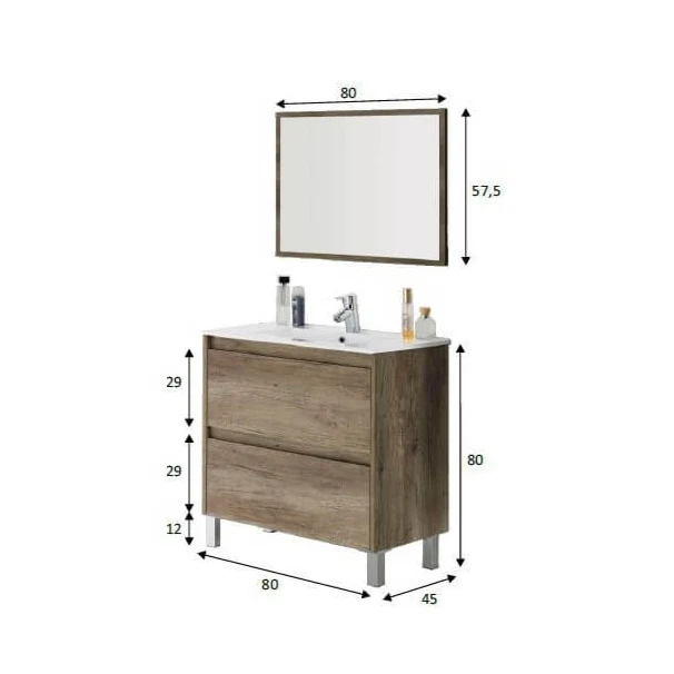 Mueble para baño con lavabo Dakota